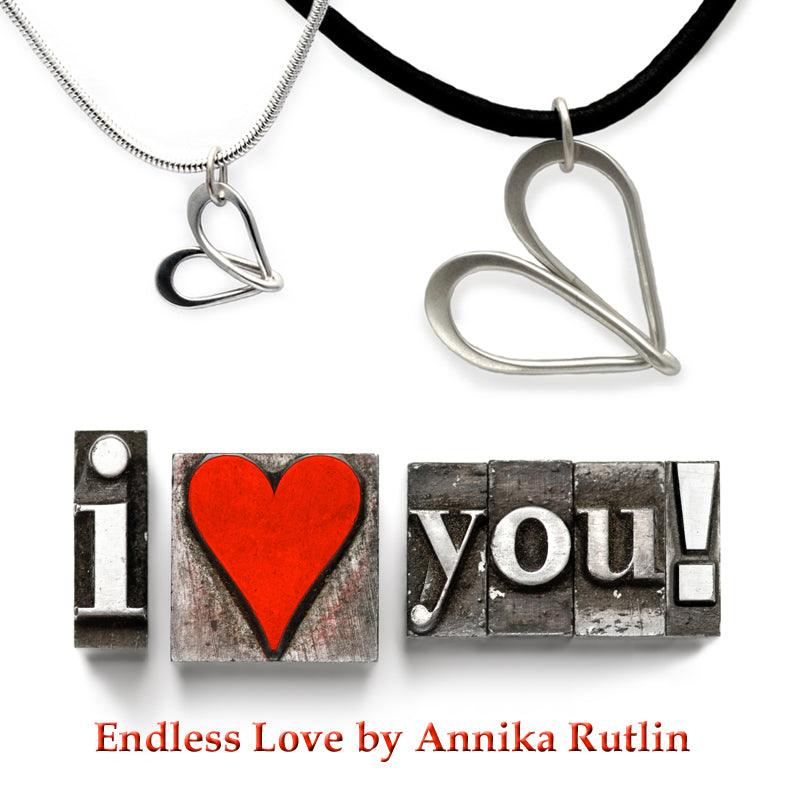 Valentines day blog about Annika Rutlin's designer silver heart jewellery