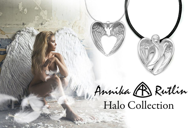 Solid silver angels & angel wings jewellery by designer Annika Rutlin