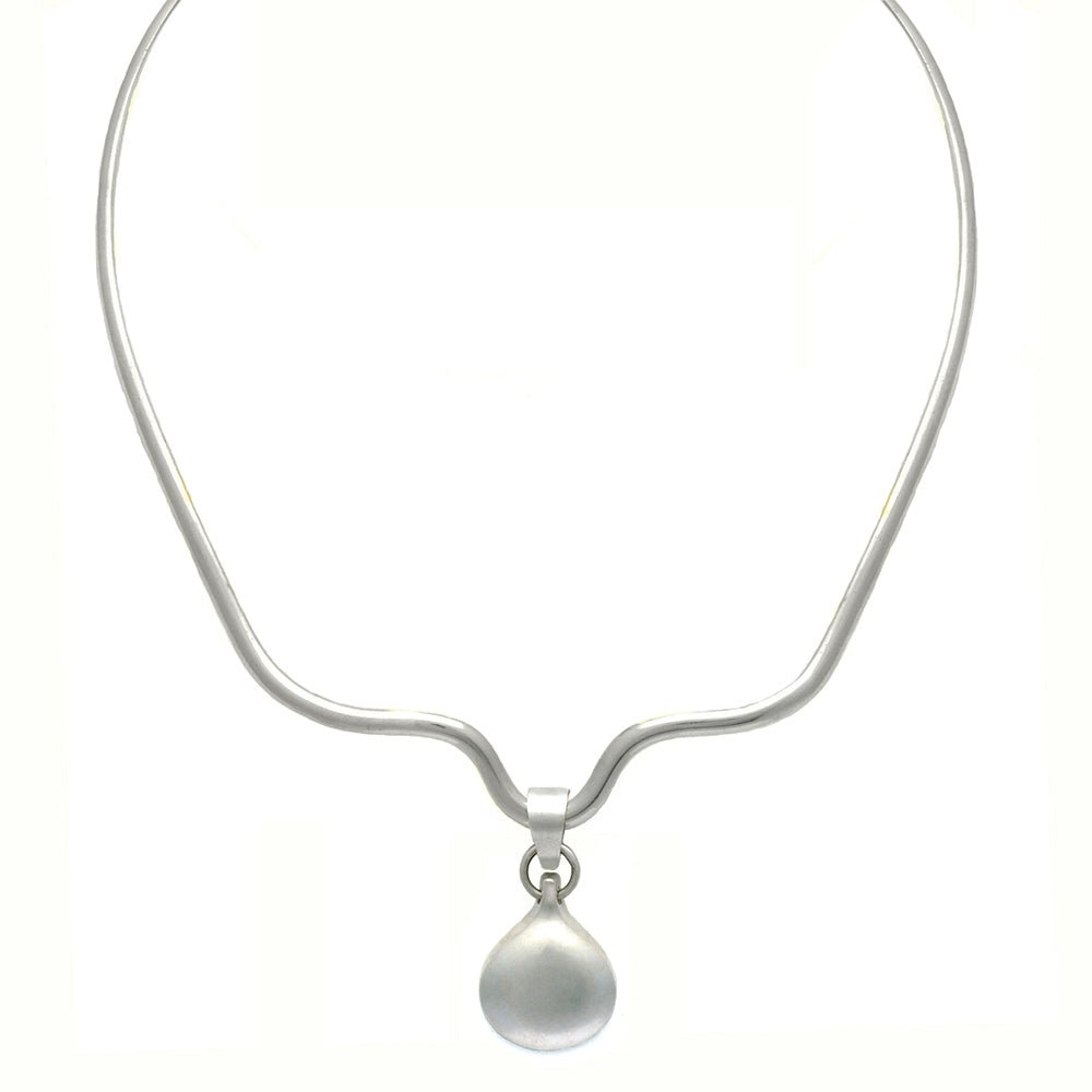 MN50 Monsoon Medium Reversible Pendant on V - Shaped Torc - Annika Rutlin