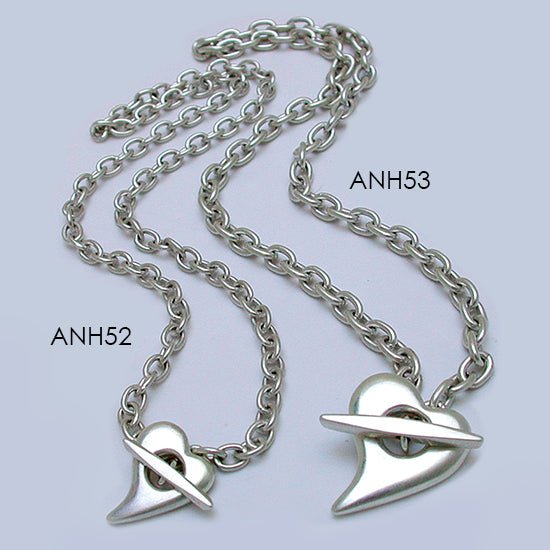 Amitie Silver Heart Chain Necklace ANH53 - Annika Rutlin