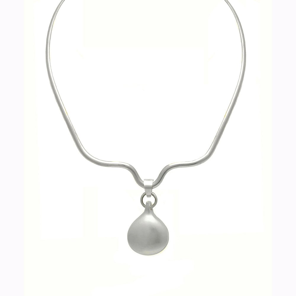 MN51 Monsoon Large Reversible Pendant on V - Shaped Torc - Annika Rutlin