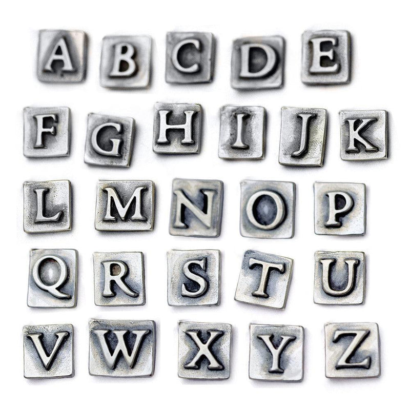 Alphabet sleeper hoop earrings ALHE matt finish - Annika Rutlin