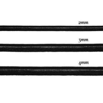 Black leather bracelet or necklace in various thicknesses BLB or BLN - Annika Rutlin