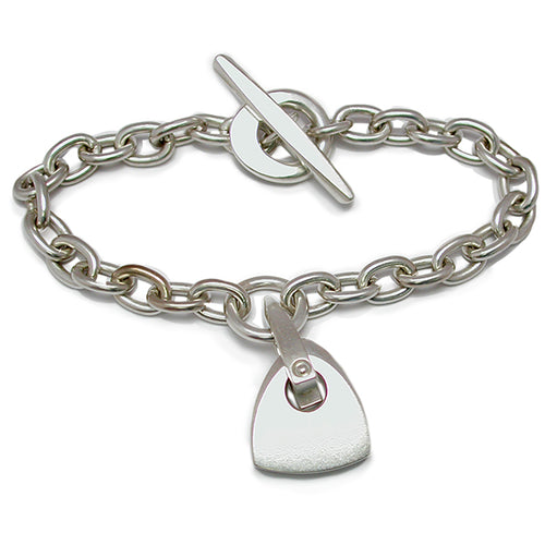 Annika Rutlin Idun collection large triangle chain bracelet heavy sterling silver