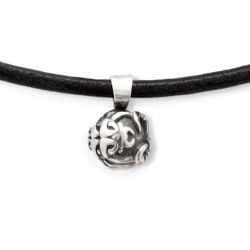 Annika Rutlin Scorpio jewelry silver scorpion bead pendant on thick leather