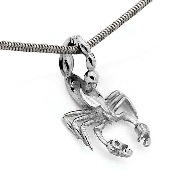 Silver scorpion necklace hotsell