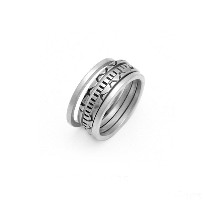 Halo angel wings texture stacking rings HALOR1 - Annika Rutlin