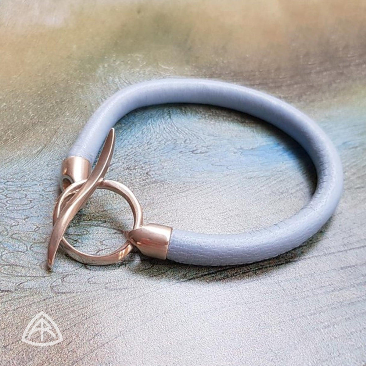 Annika Rutlin high quality nappa soft leather & silver bracelet with Tbar fastening Goddess Tara WTB66 - Annika Rutlin