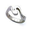 Annika Rutlin designer jewellery unusual curling wave ring in solid silver