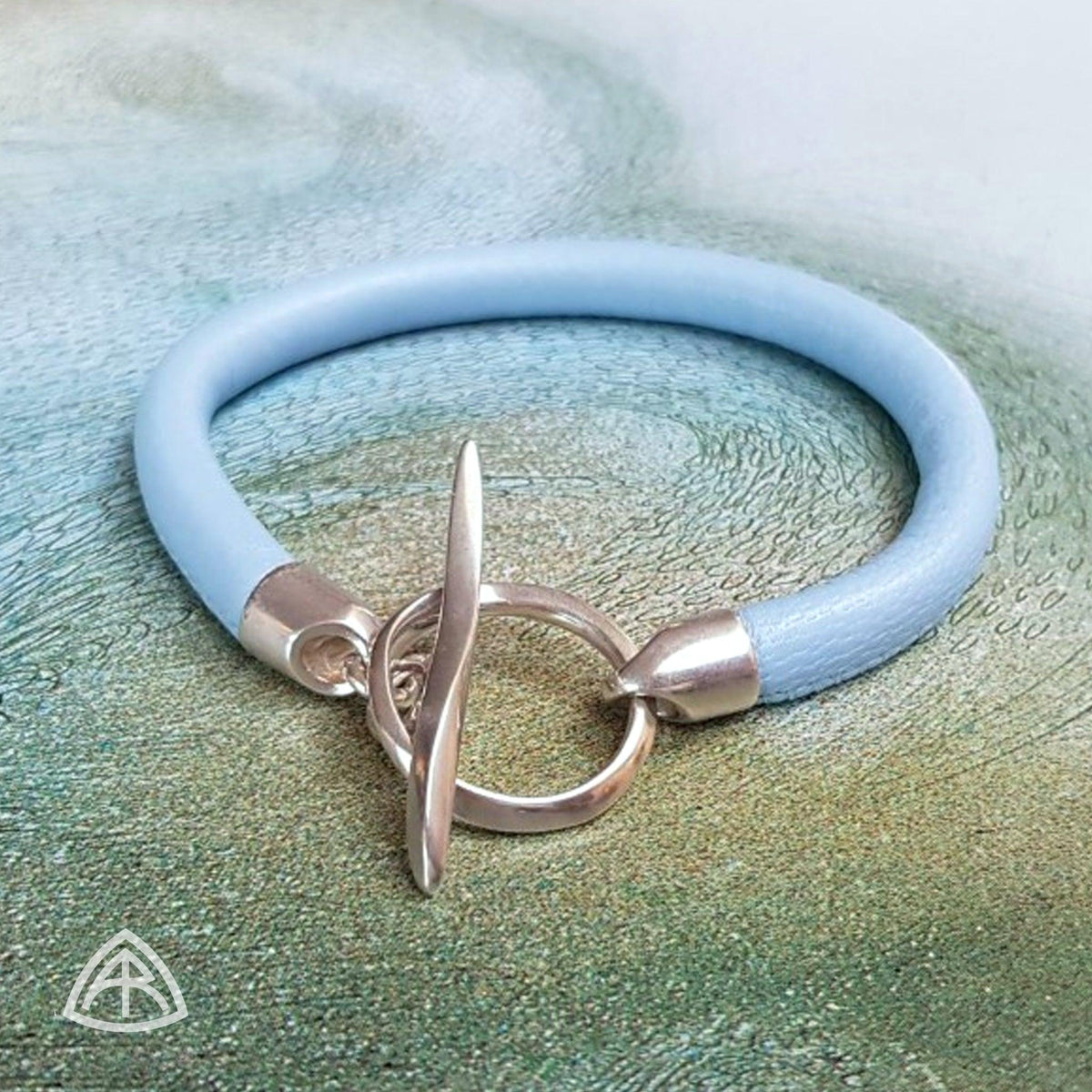 Annika Rutlin high quality nappa soft leather & silver bracelet with Tbar fastening Goddess Tara WTB66 - Annika Rutlin