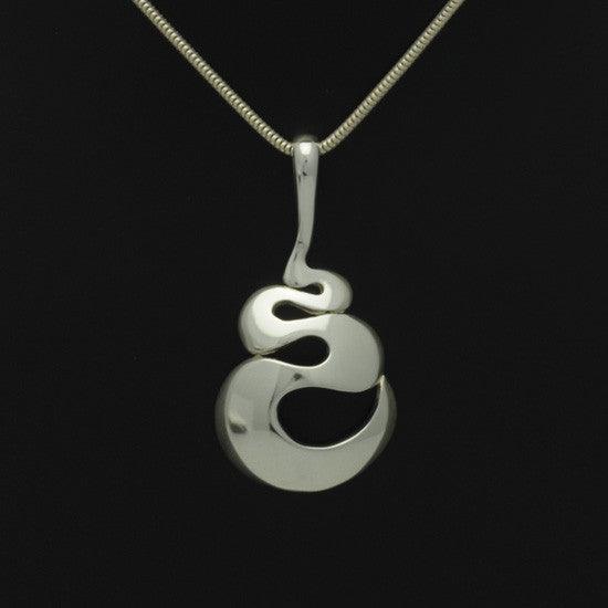 Efja bulbous swirl pendant on snake chain JN41S - Annika Rutlin