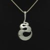 Efja bulbous swirl pendant on snake chain JN41S - Annika Rutlin