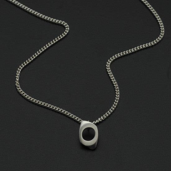 Cirque small off square pendant on trace chain CP38PL - Annika Rutlin