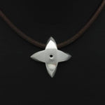 Aniara star flower pendant on leather SFP49P-le - Annika Rutlin