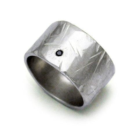 Ixion silver black diamond ring XR09BD - Annika Rutlin