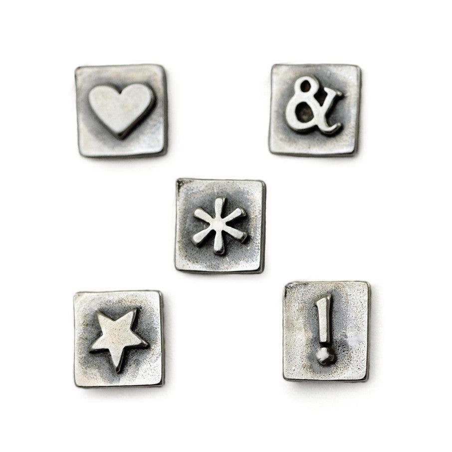 Alphabet sleeper hoop earrings ALHE matt finish - Annika Rutlin