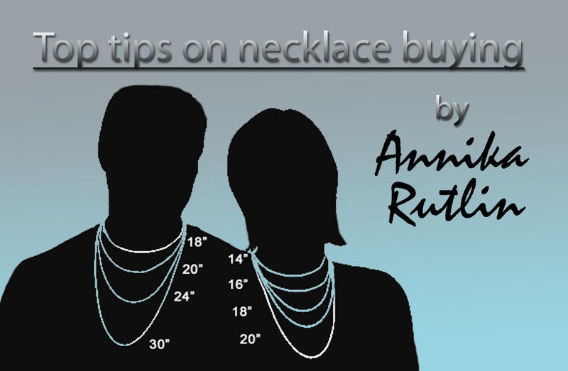 Top tips on choosing the right necklace style and length for Christmas jewellery gifts. - Annika Rutlin