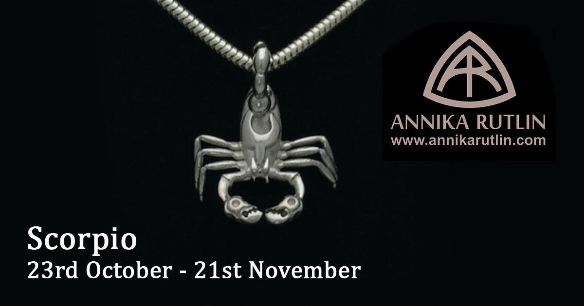 Scorpio; Scorpion charms and jewellery - Annika Rutlin