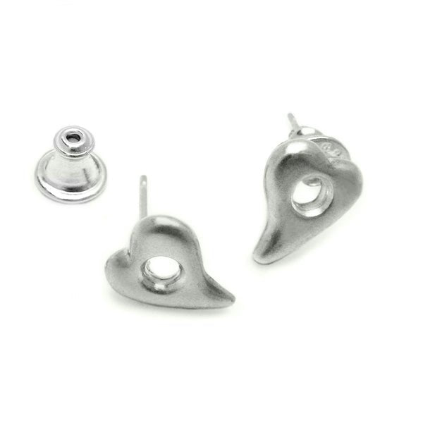 Amitie small heart stud earring AEH20 - Annika Rutlin