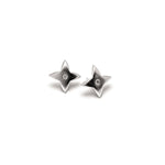 Aniara small flower star diamond set stud earring SFE21D - Annika Rutlin