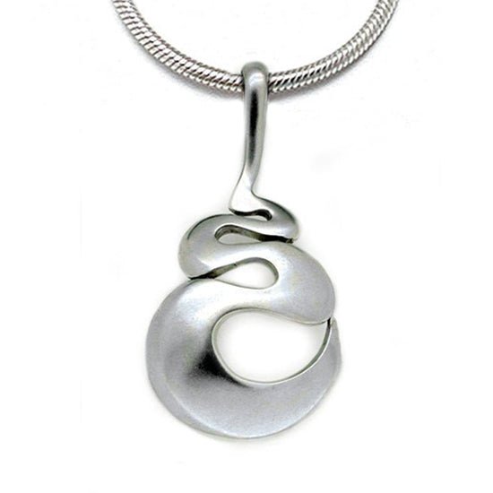 Efja bulbous swirl pendant on snake chain JN41S - Annika Rutlin