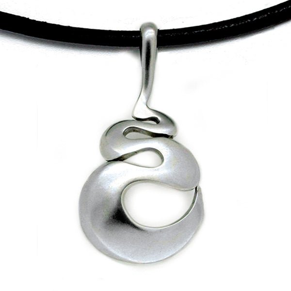 Efja bulbous swirl pendant on snake chain JN41S - Annika Rutlin