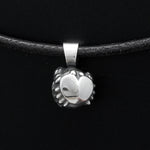 Annika Rutlin starsign Cancer crab small silver pendant on leather necklace