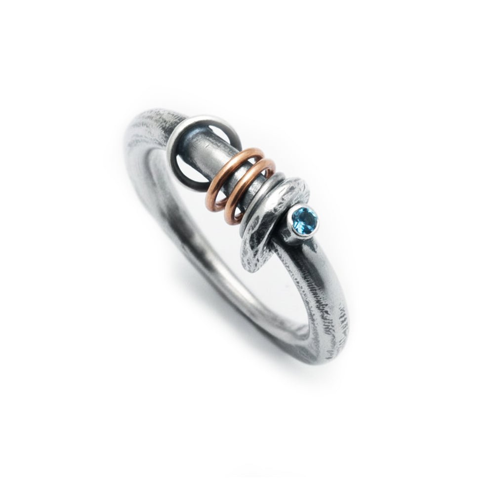 Raven Blue Topaz gemset ring RR04 - Annika Rutlin