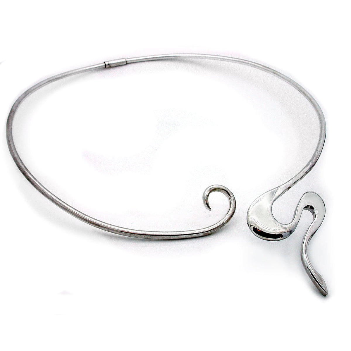 SilverTide Swirl Torc Necklace TN44T - Annika Rutlin