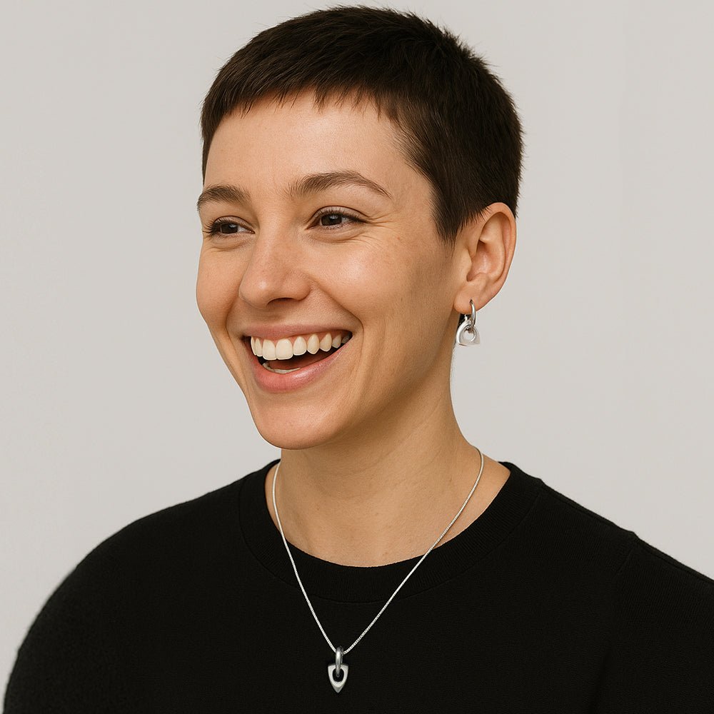 Idun collection silver small pendant on snake chain IN56PL - Annika Rutlin