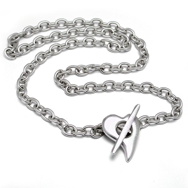 Amitie Collection Silver Heart Chain Necklace ANH52 - Annika Rutlin