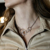 Annika Rutlin multi hoop linked chain necklace in silver