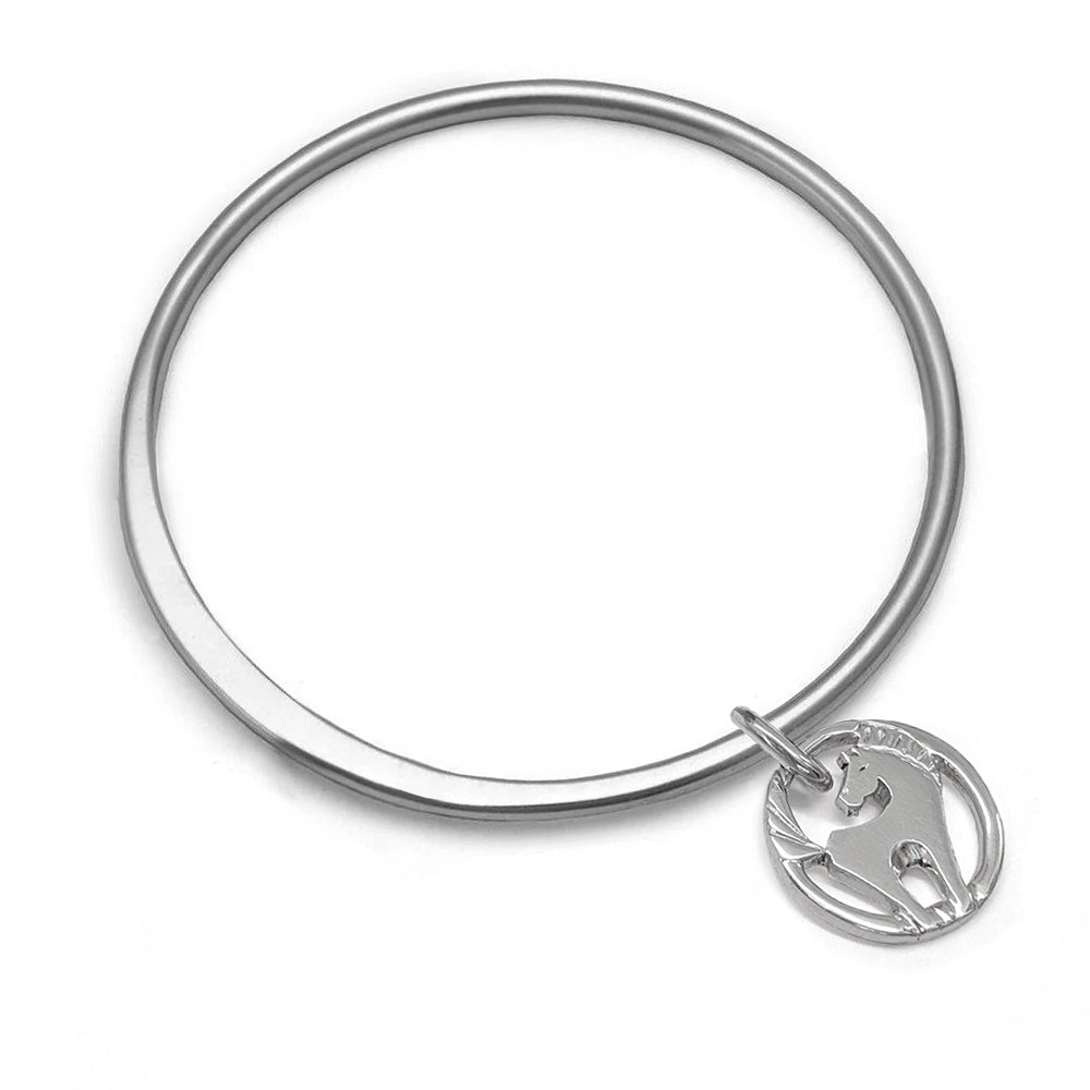 Year of the Horse Silver Bangle YRH - BB5 - Annika Rutlin