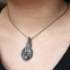 Halo fiery winged angel pendant on snake chain HALO60S - Annika Rutlin