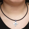 Saracen protection geometric cross pendant on chain SAN45S - Annika Rutlin