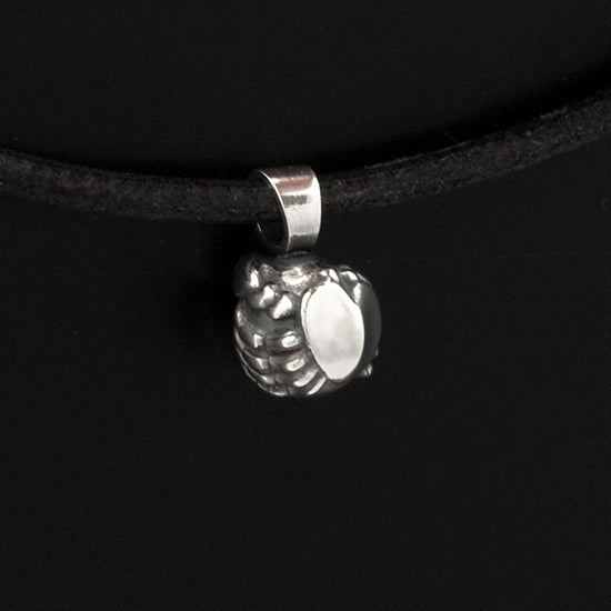 Talisman silver Cancer horoscope pendant on leather necklace - Annika Rutlin