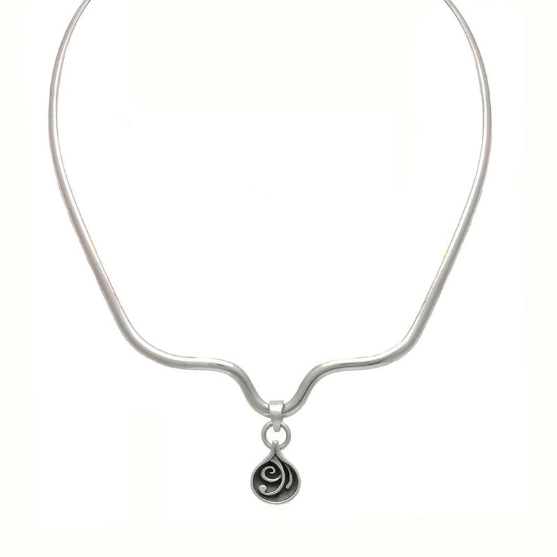 MN49 Monsoon Small Reversible Pendant on Shaped Torc - Annika Rutlin