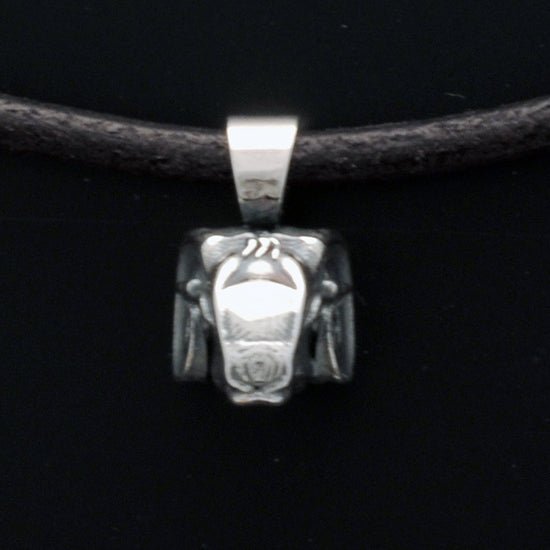 Talisman silver Aries horoscope pendant on leather necklace - Annika Rutlin