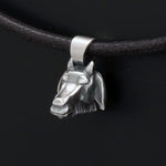 Talisman silver Capricorn horoscope pendant on leather necklace - Annika Rutlin