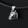 Annika Rutlin Capricorn goat head pendant on leather necklace