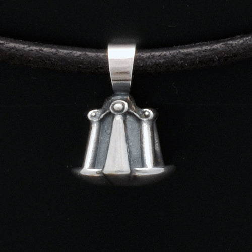 Annika Rutlin Libra horoscope silver charm necklace on leather