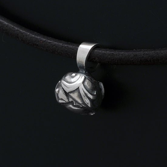 Talisman silver Pisces horoscope pendant on leather necklace - Annika Rutlin