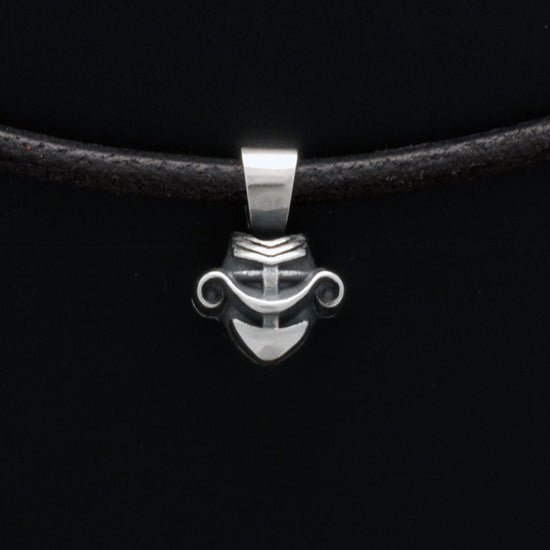 Talisman silver Sagittarius horoscope pendant on leather necklace - Annika Rutlin