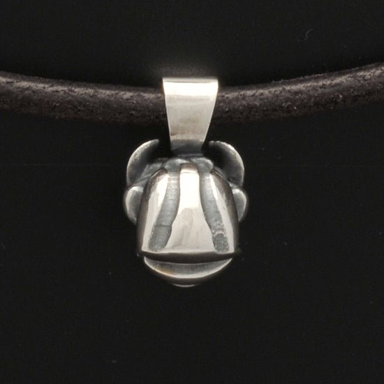 Talisman silver Taurus horoscope pendant on leather - Annika Rutlin