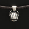 Annika Rutlinj Taurean bull silver pendant on leather thong jewelry