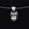 Annika Rutlinj Taurean bull silver pendant on leather thong jewellery