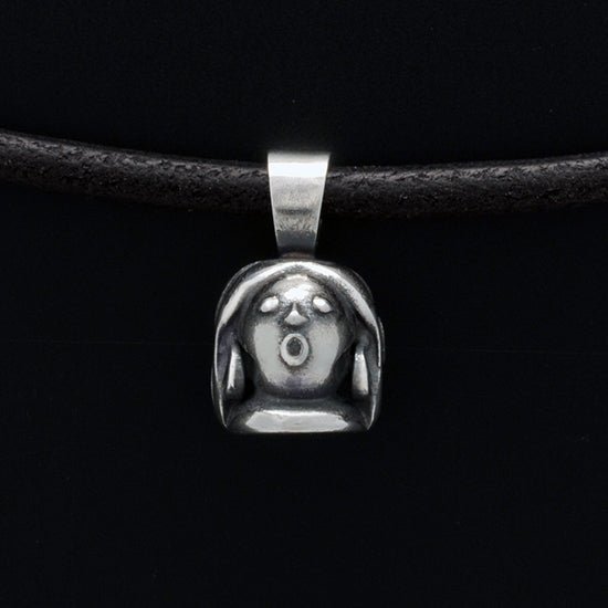 Talisman silver Virgo horoscope pendant on leather necklace - Annika Rutlin