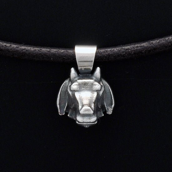 Talisman silver Capricorn horoscope pendant on leather necklace - Annika Rutlin