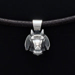 Annika Rutlin Horoscope Capricorn goat head pendant on leather necklace