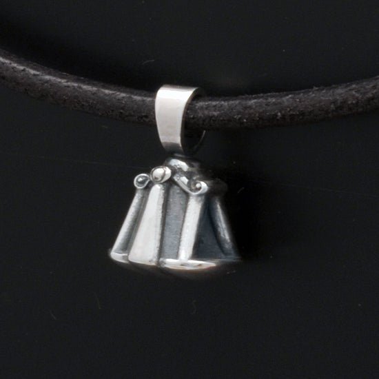 Talisman silver Libra horoscope pendant on leather necklace - Annika Rutlin